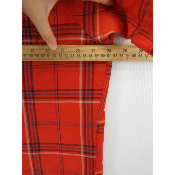 VINTAGE Val Mark Shirt Large Sanforized Button Up Plaid 70s Rockabilly * - Picture 7 of 15